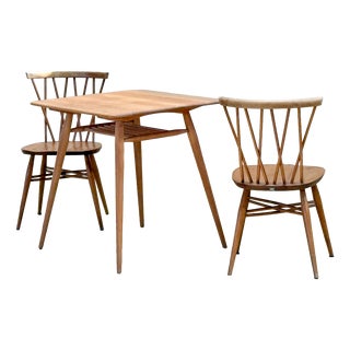 Dining Table and Chairs by Lucian Ercolani for Ercol, 1960s, Set of 3 For Sale