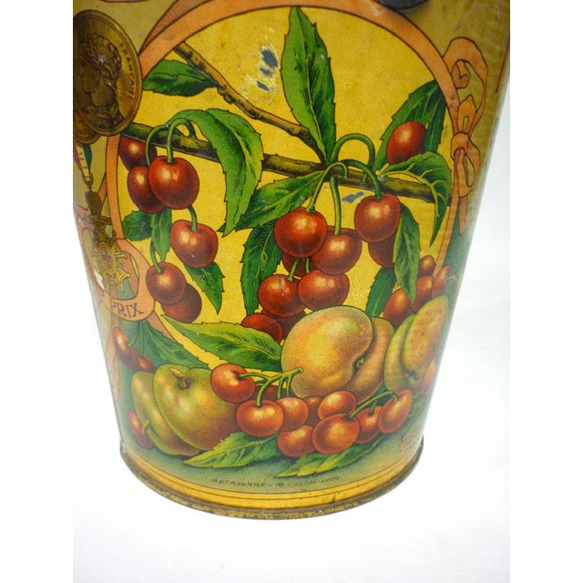 Yellow Italian Tin Mustard Box by Dondi Lorenzo, 1930s For Sale - Image 8 of 13
