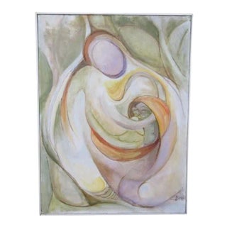 Abstract Swirling Figure Painting For Sale