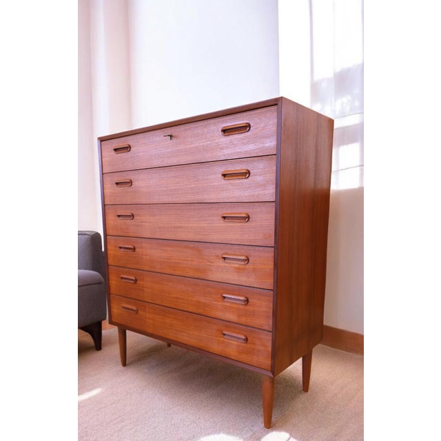 Danish luxurious and well-built chest of drawers designed by the famous designer Gunni Omann for the company Omann Jun....
