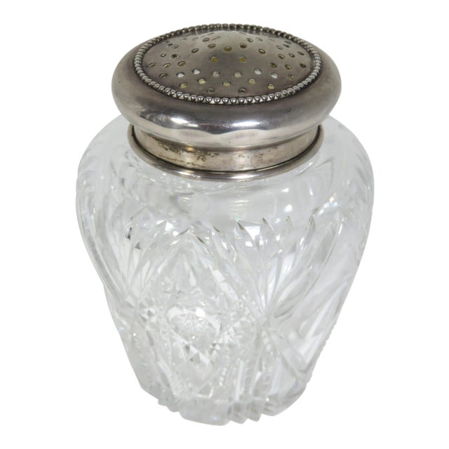 Antique Sterling Silver & Hand Cut Crystal Sugar Shaker Chairish
