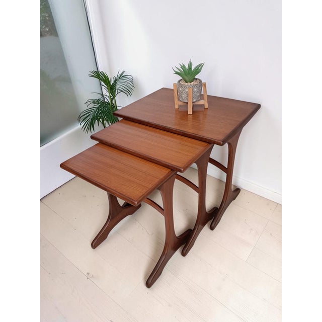 Mid-Century Fresco Nesting of Tables in Teak from G-Plan, 1960s, Set of 3 For Sale - Image 6 of 14