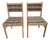Mid-Century Modern East German Beech Dining Chairs with Plaid Upholstery, 1980s, Set of 2 For Sale