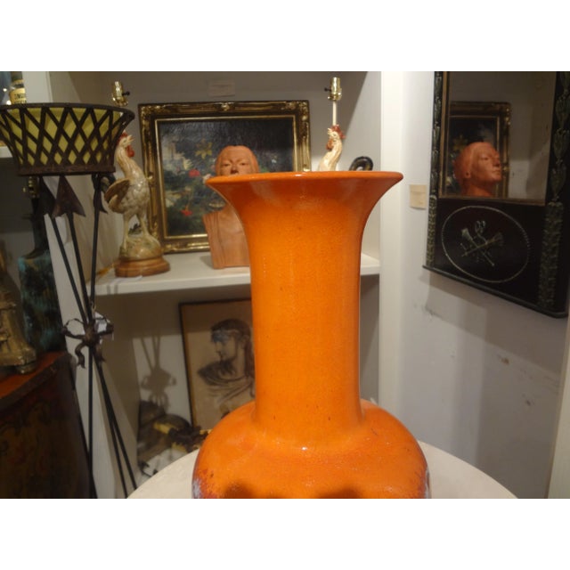 West German Glazed Ceramic Vase by Jasba For Sale - Image 4 of 10