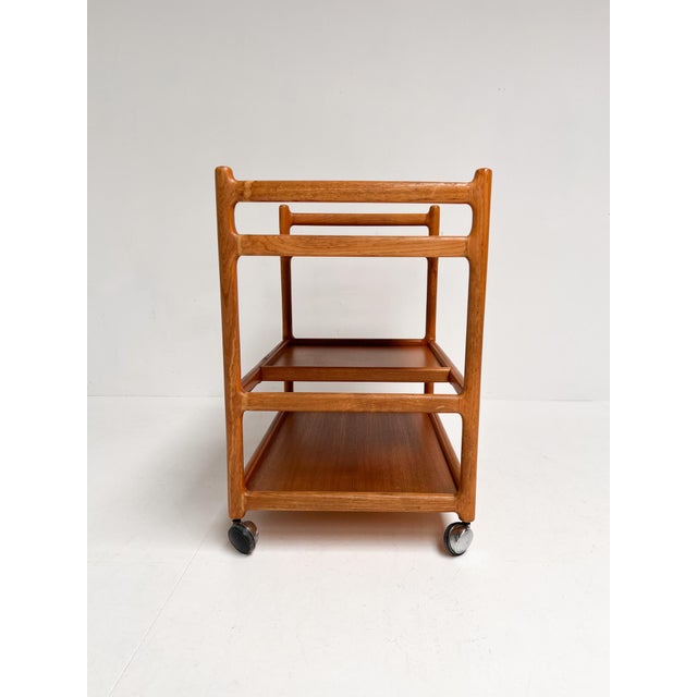 Johannes Andersen Teak Trolley by Andersen for Silkeborg, 1970s For Sale - Image 4 of 14
