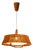 Large Teak and Sisal Pendant Lamp attributed to Temde Leuchten, 1960s For Sale