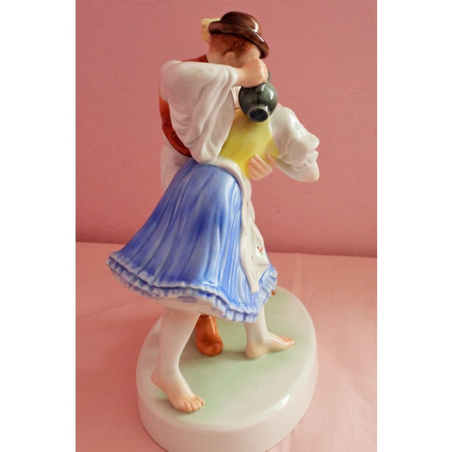 Herend Herend Hungarian Easter Spring Ritual Romantic Courting Couple Figurine 5553 1920-1949 For Sale - Image 4 of 9