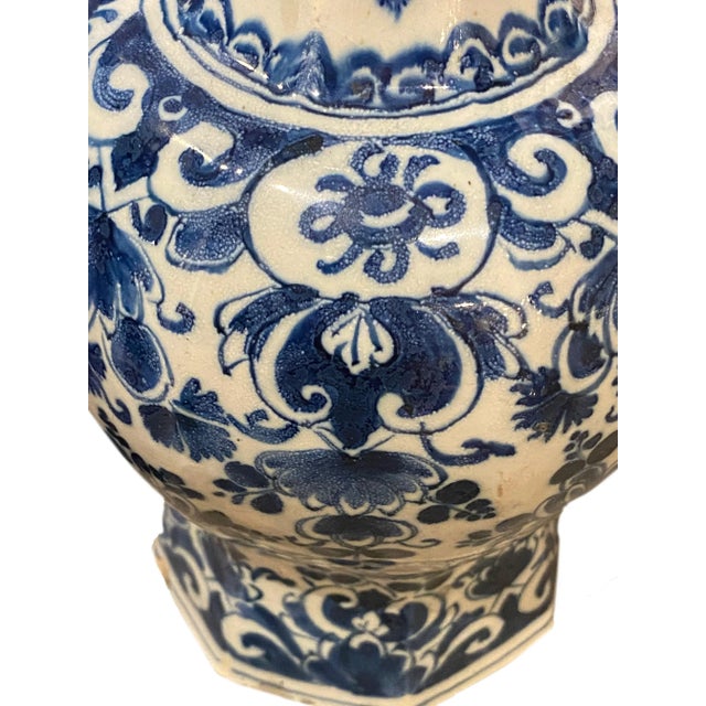 18th Century Large 18th Century Delft Knobble Vase For Sale - Image 5 of 7