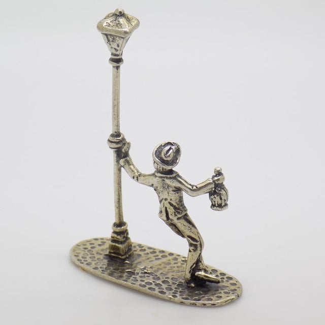 Vintage Italian Silver Drunken Man Figurine, 1980s For Sale - Image 4 of 12