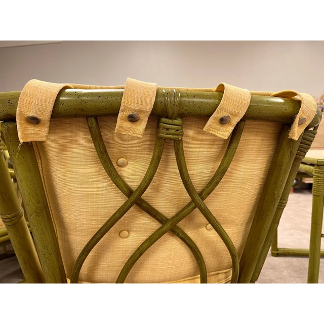 Ficks Reed Ficks Reed Cane 7-Piece Patio Set - Chairs Only For Sale - Image 4 of 7