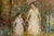 1990s Lovely Vintage James G. Llewelyn Impressionist Garden Painting Églomisé & Pastel Mixed Media Nature Home Decot Art For Sale - Image 5 of 14