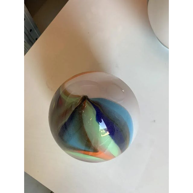 Murano Style Glass Multicolored Reeds White Egg Lamp from Simoeng For Sale - Image 5 of 8