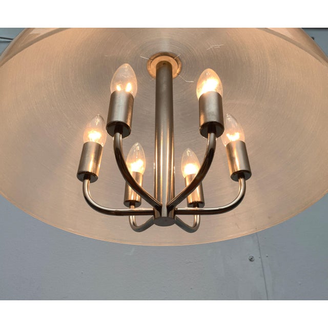 Large Vintage Italian Acrylic Dome Pendant, 1970s For Sale - Image 9 of 18