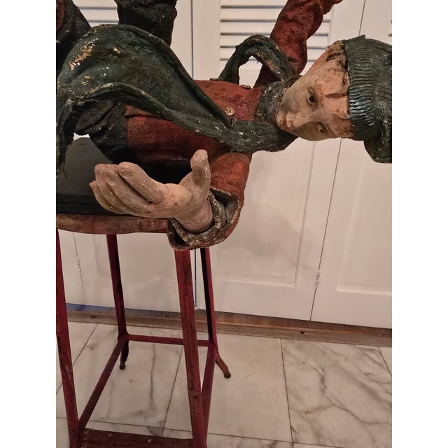 Folk Art Vintage Mid Century Folk Art Sculpture of Falling Figure For Sale - Image 3 of 15