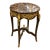 French Louis XV Accent Table With Marble Top, Marquetry Inlay & Bronze Ormolu Mounts For Sale