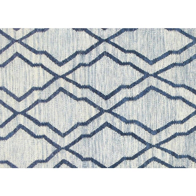 Contemporary Egyptian Kilim. Hand woven in modern designs with wool on cotton foundation in the Fustat region of the Nile...