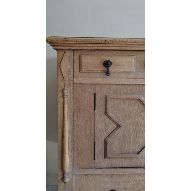 1910s Early 1900s Architectural Natural Tiger Oak Statement Storage For Sale - Image 5 of 10
