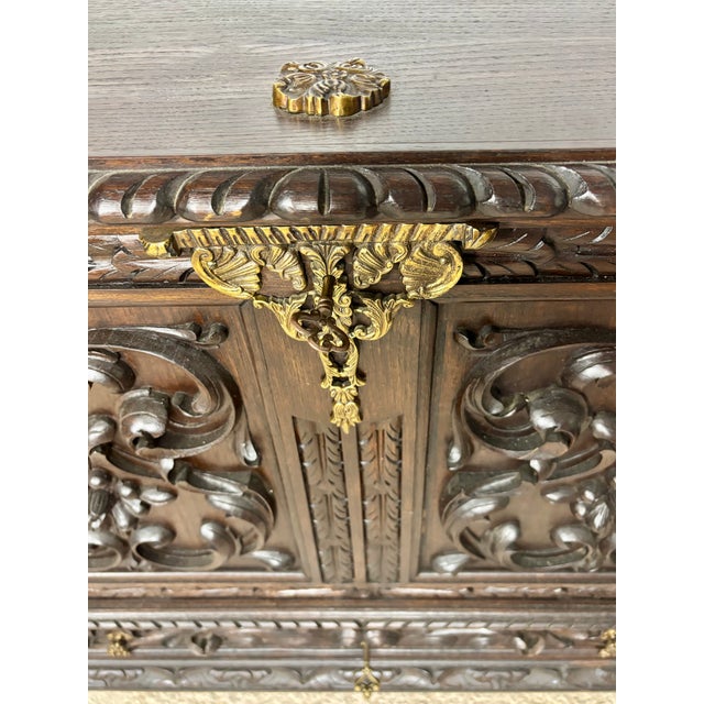 Spanish Carved Blanket Chest, 1920 For Sale - Image 14 of 17