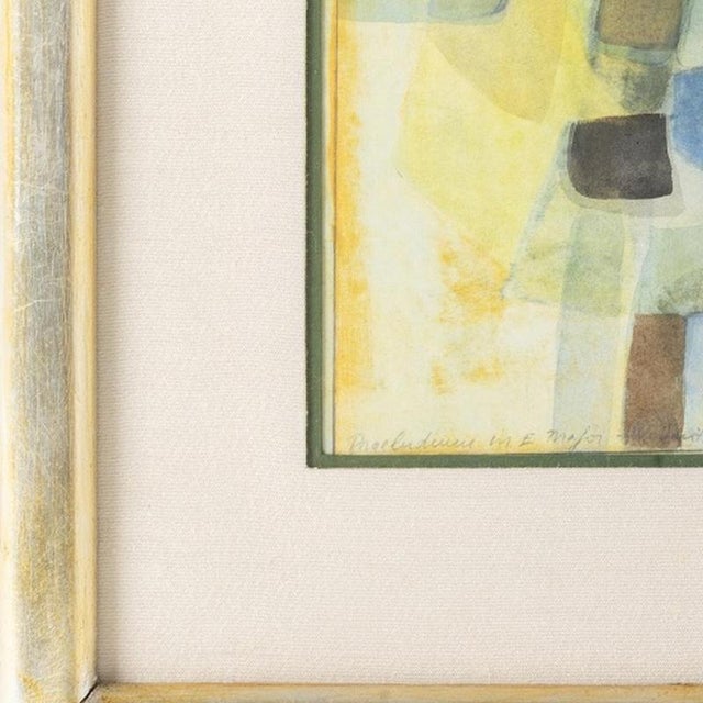 Modern Justino Alves, Composition, 1973, Mixed Media on Paper For Sale - Image 3 of 6