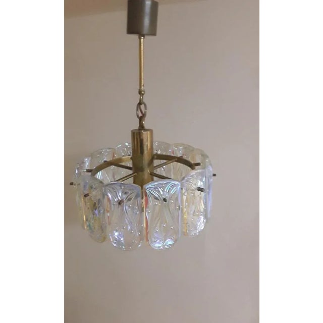 Vintage Chandelier in Crystal & Brass, 1970s For Sale - Image 6 of 7