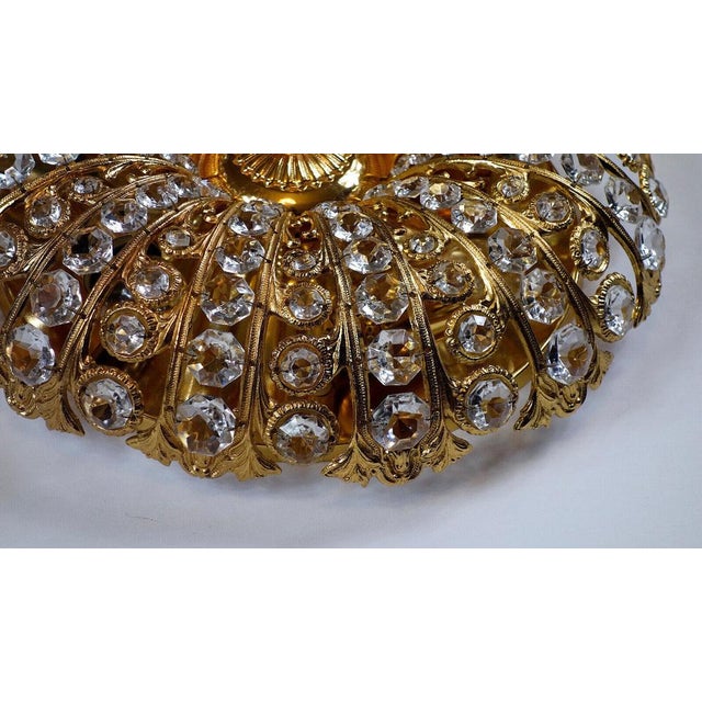Brass and Crystal Ceiling Lamp by Peris Andreu for S.A.Riper, 1960s For Sale - Image 14 of 15