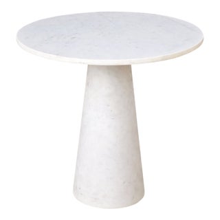 Sculptural Marble Pedestal Table in the Style of 1970 Angelo Mangiarotti For Sale