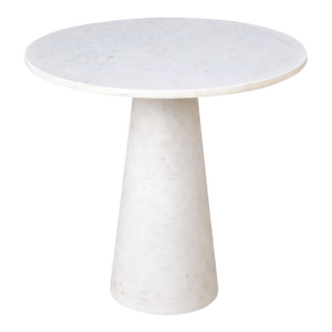 Sculptural Marble Pedestal Table in the Style of 1970 Angelo Mangiarotti