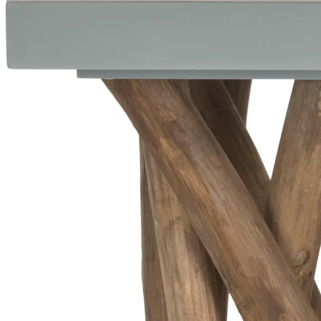 Modern Branched Side Table in Grey & Natural For Sale - Image 3 of 4