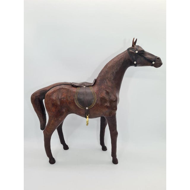 Horse Figurine with Leather, 1960s For Sale - Image 4 of 13