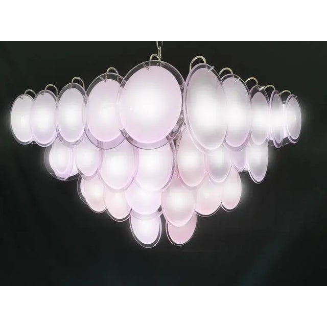 Disc Murano Chandelier from Vistosi, 1970s For Sale - Image 9 of 10