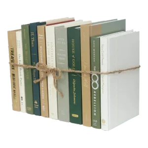 Decorative Books - Savannah Book Bundle - 1 Foot of Tan and Green Books