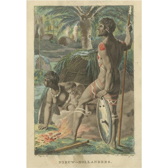 Jaques Kuyper, Indigenous Australians, Hand-Colored Print, 1805 For Sale