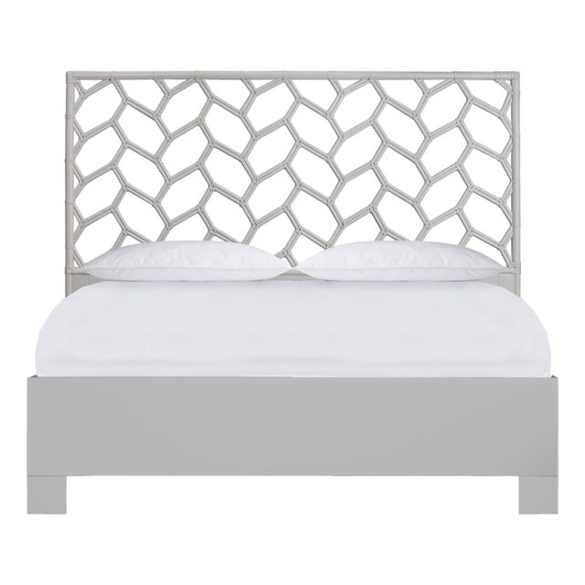 Silas Platform Bed King - Light Gray For Sale