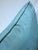 Pair of Custom Blue-Green Silk-Cotton Square Pillows With Cord Detail For Sale - Image 12 of 12