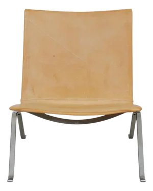 PK-22 Chair in Natural Leather by Poul Kjærholm, 1990s