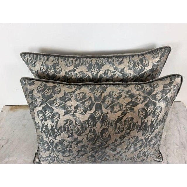 Baroque Pair of Custom Mariano Fortuny Pillows For Sale - Image 3 of 11