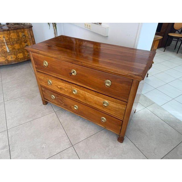 Biedermeier Chest of Drawers in Cherrywood For Sale - Image 3 of 18