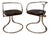 Pair of Vladimir Tatlin Constructivist Cantilever Chairs by Gordon International, 1987 – Chrome & Leather – Documented For Sale