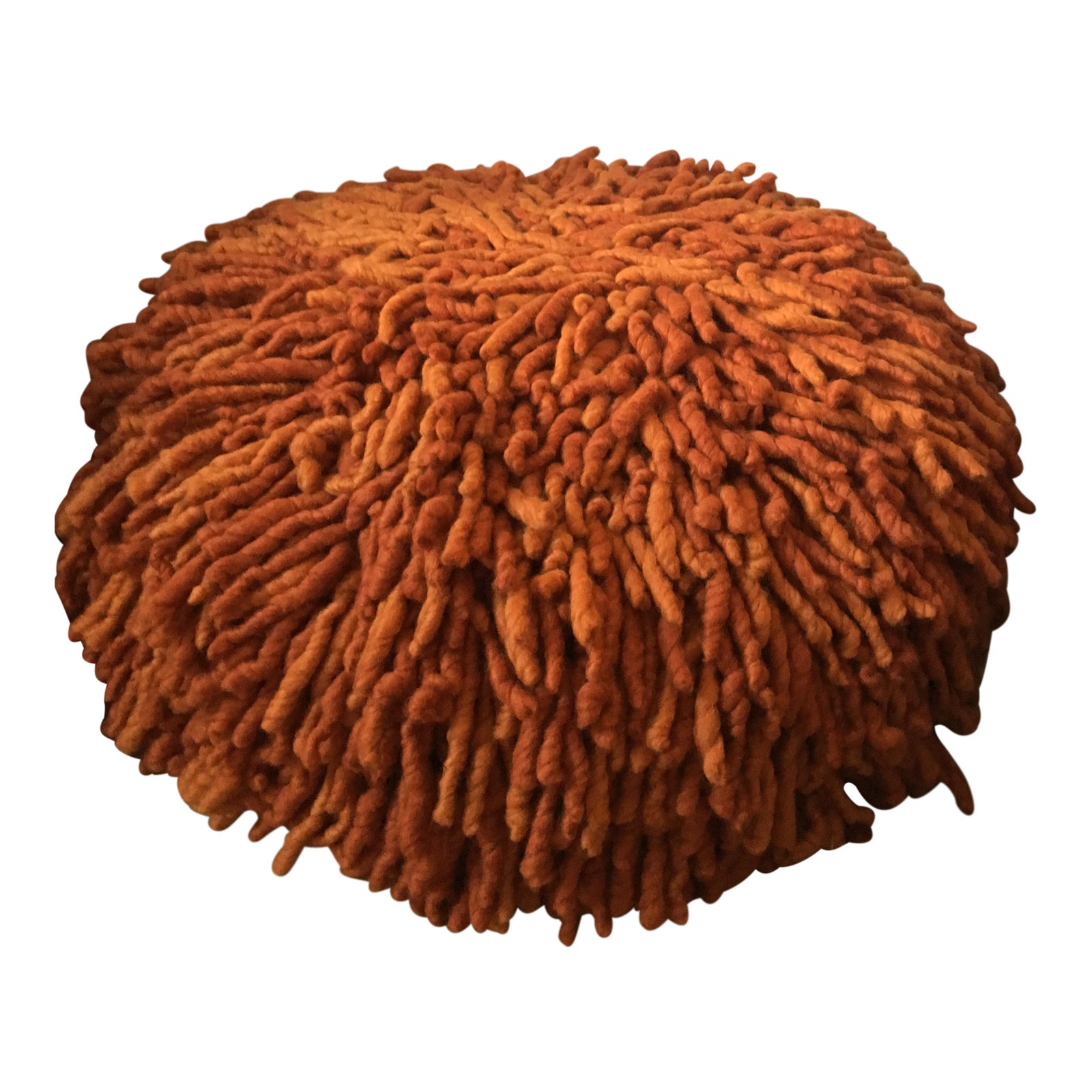 Jonathan Adler Orange Puli Pouf Ottoman Chairish
