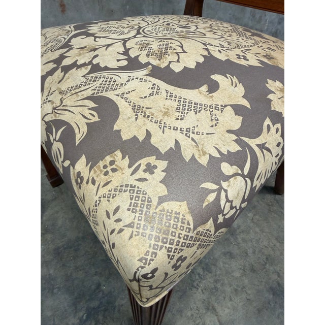 Set of 12 Custom Federal Style Mahogany Dining Chairs With Inlay by Johns Congdon (10 Side, 2 Arm) For Sale - Image 10 of 17