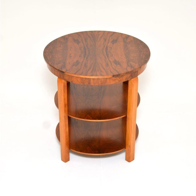 Art Deco Walnut Occasional Table, 1930s For Sale - Image 4 of 9
