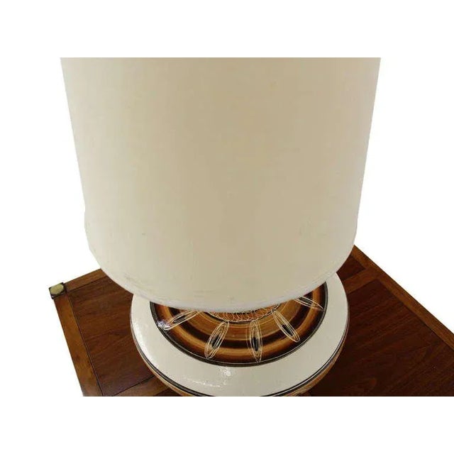 Mid-Century Modern Porcelain Pottery Base Table Lamp For Sale - Image 6 of 11