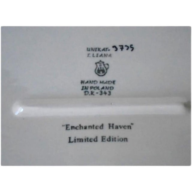 Vintage Ceramika Artystyczna “Enchanted Haven” Covered Baker Casserole Dish With Lid For Sale - Image 4 of 4