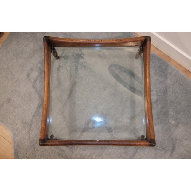 Mid-Century Modern 1960s Danish Modern Modus Glass-Top Side Table Attributed to Kristian Vedel For Sale - Image 3 of 6