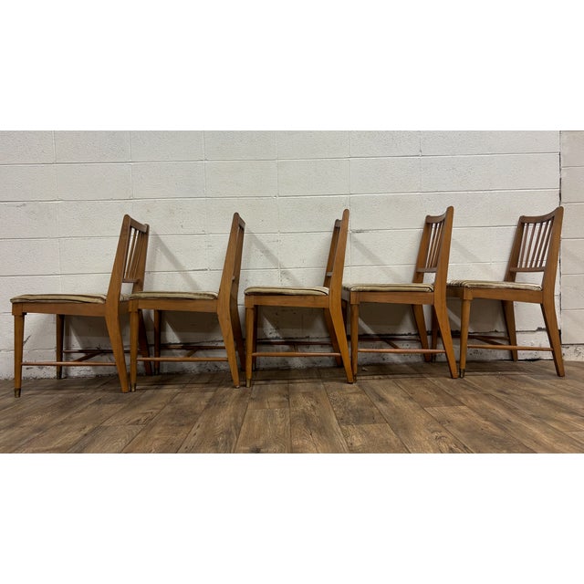 Vintage Kroehler MFG MCM Mid Century Modern Dining Side Chairs - Set of 5 For Sale - Image 11 of 13