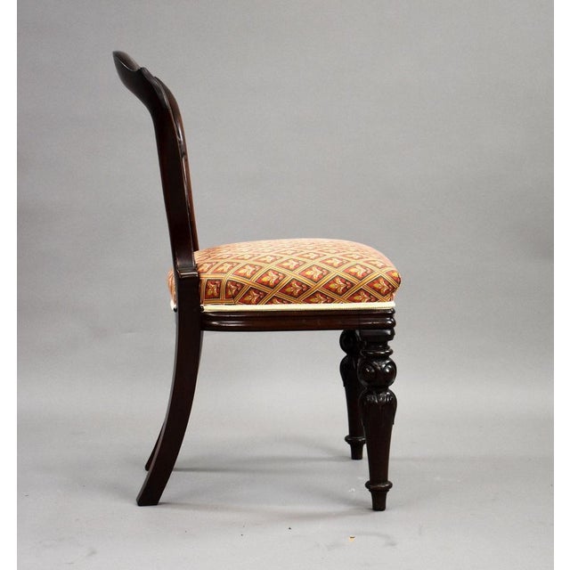 Wood Antique Victorian Mahogany Dining Chairs, 1890, Set of 4 For Sale - Image 7 of 11
