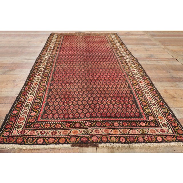 Pink Vintage Persian Malayer Rug - 04'02 X 08'08 For Sale - Image 8 of 10