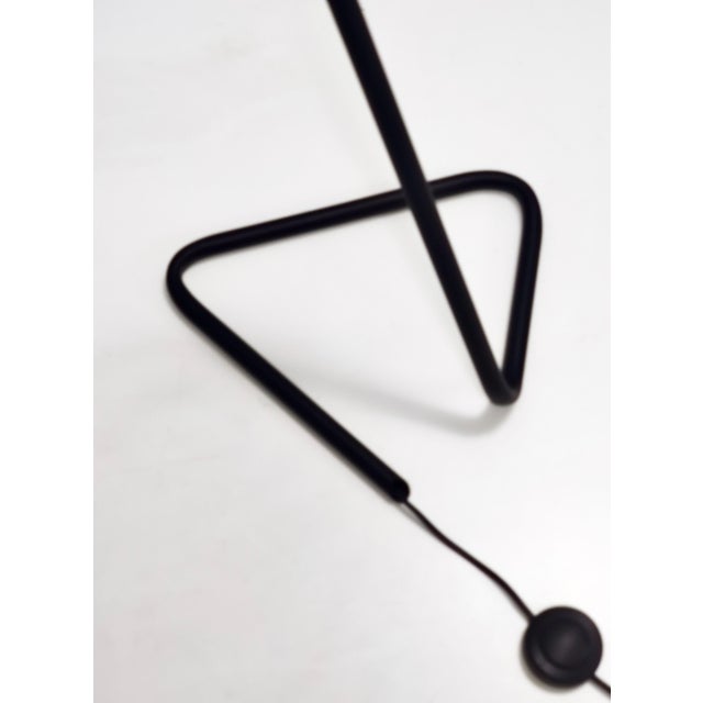 Vintage Floor Lamp with Encased Glass Shade with Red Geometrical Motifs, Italy, 1950s For Sale - Image 14 of 15