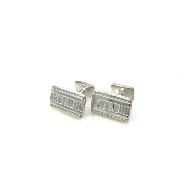 1990s Tiffany & Co Estate "Atlas" Cufflinks Sterling Silver, 2 Pieces For Sale In New York - Image 6 of 9