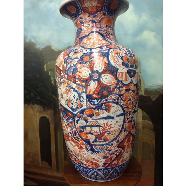 Antique Imari Vase, Meiji Period Floor Vase For Sale - Image 6 of 12